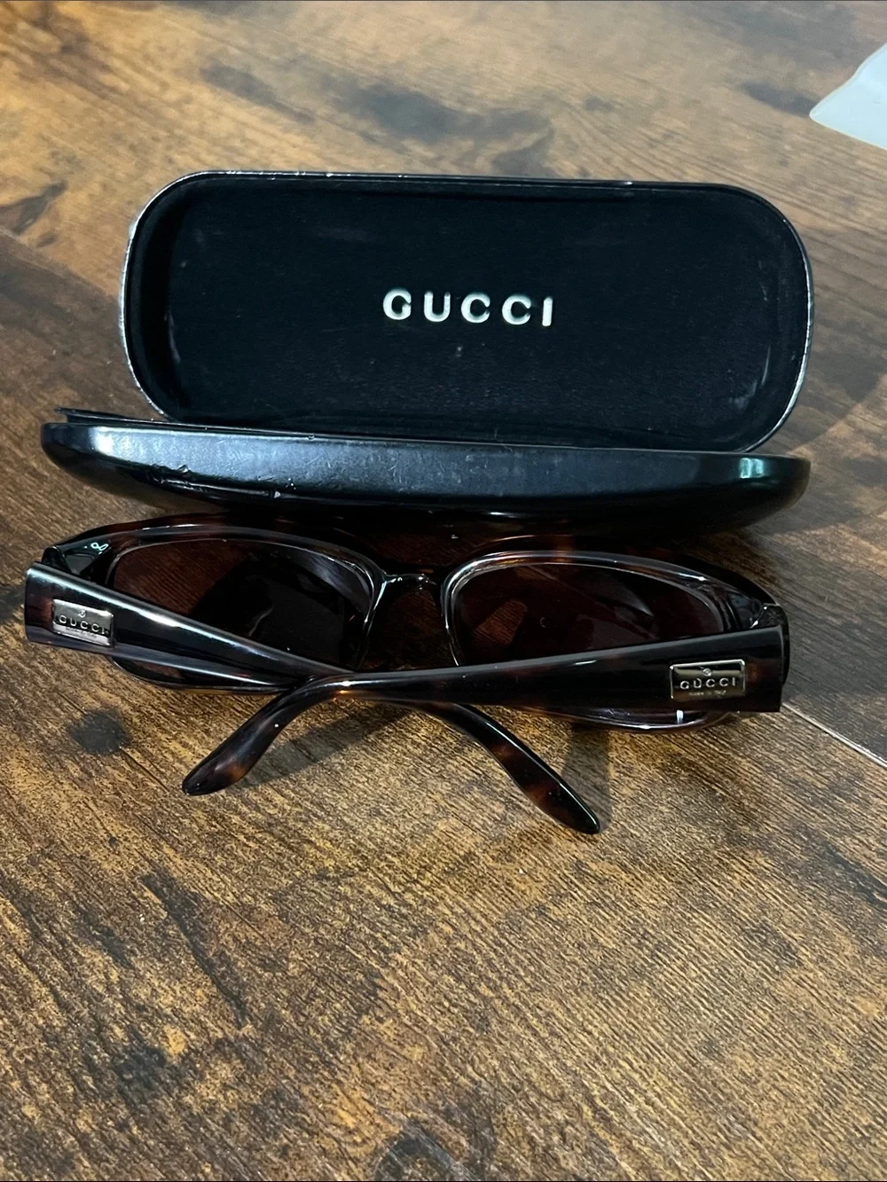 Gucci Brown Tinted Rectangular Sunglasses prescription lens’s 2455/S 54[]17 120